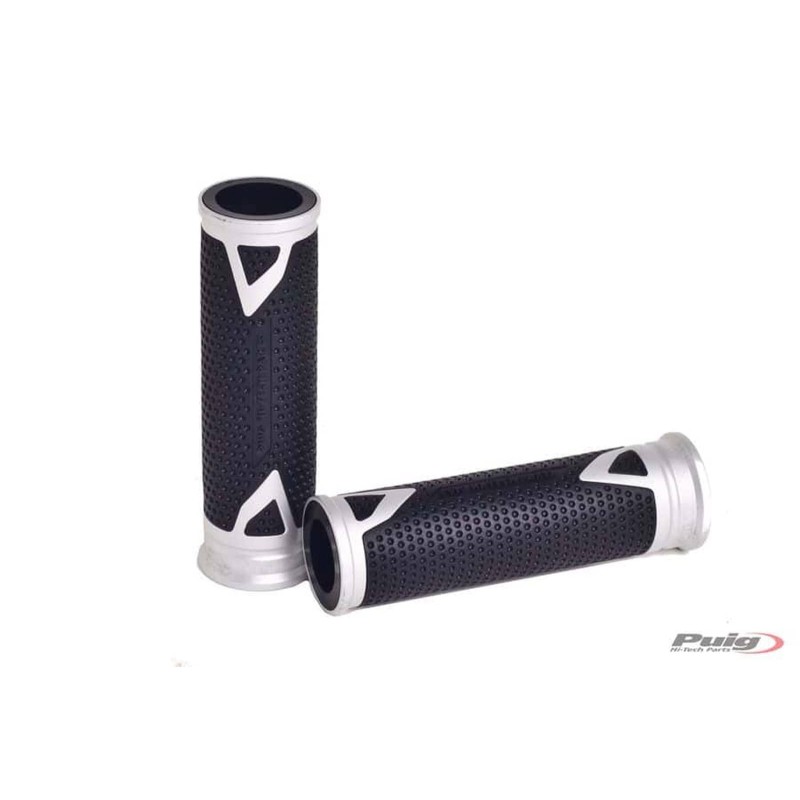 PUIG GRIPS RADIKAL HI-TECH MODEL COLOR SILVER - COD. 8191P - Length: 123mm.