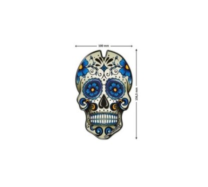 PUIG TANK PROTECTION STICKERS MODEL SKULL BLUE - COD. 3673A - Protects the motorbike from scratches and UV rays.