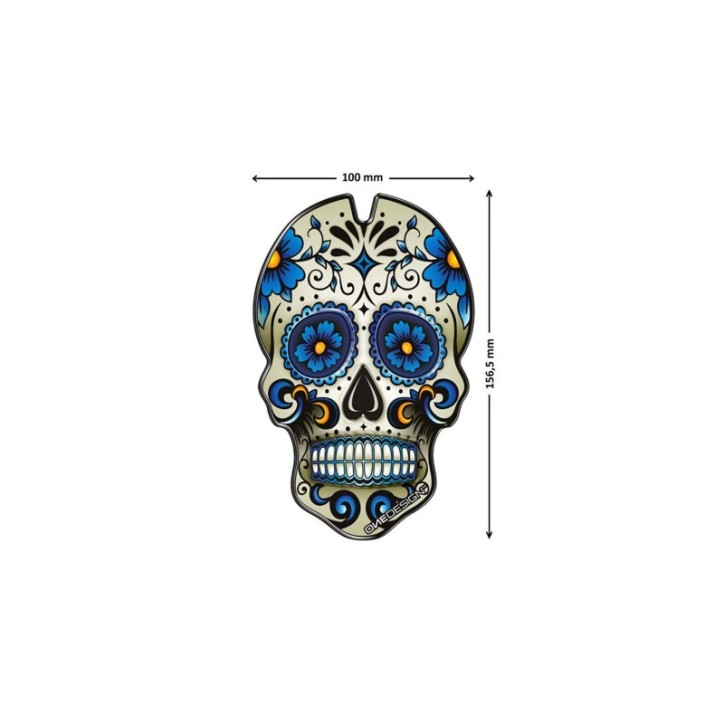 PUIG ADHESIVOS PROTECCION DEPOSITO MOD. CALAVERA AZUL - COD. 3673A - Protege la moto de araNazos y rayos UV.