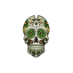 PUIG TANK PROTECTION STICKERS SKULL MODEL GREEN - COD. 3673V - Protects the motorbike from scratches and UV rays.