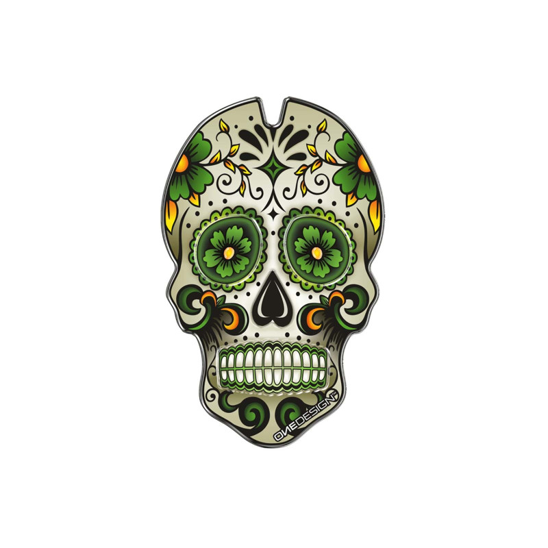 puig tank protection stickers skull model green