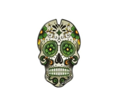 PUIG TANK PROTECTION STICKERS SKULL MODEL GREEN - COD. 3673V - Protects the motorbike from scratches and UV rays.