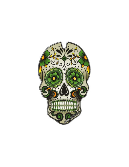puig tank protection stickers skull model green