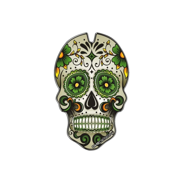 PUIG ADESIVI PROTEZIONE SERBATOIO MODELLO SKULL VERDE - COD. 3673V -  Protegge la moto da graffi e raggi UV.