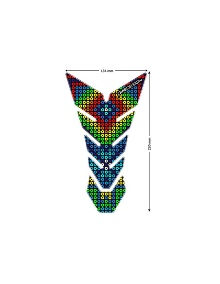 puig adesivi protezione serbatoio modello coloury rosso