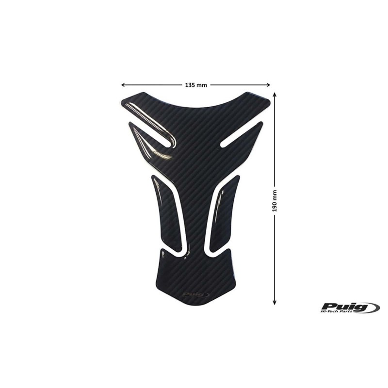 PUIG ADHESIVOS PROTECCION DEPOSITO MOD. DREI LOOK CARBON LOOK - COD. 3075C - Protege la MOTO de araNazos y rayos UV.