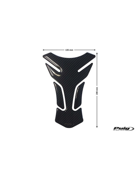 puig tank protection stickers model drei carbon look