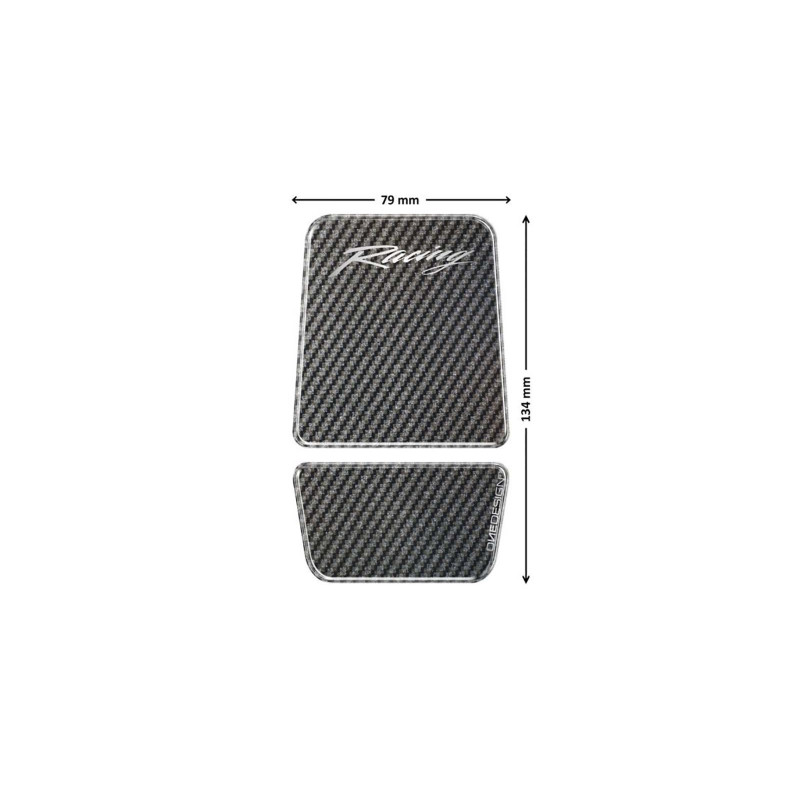 Autocollants de protection de reservoir Puig modele Mini aspect carbone