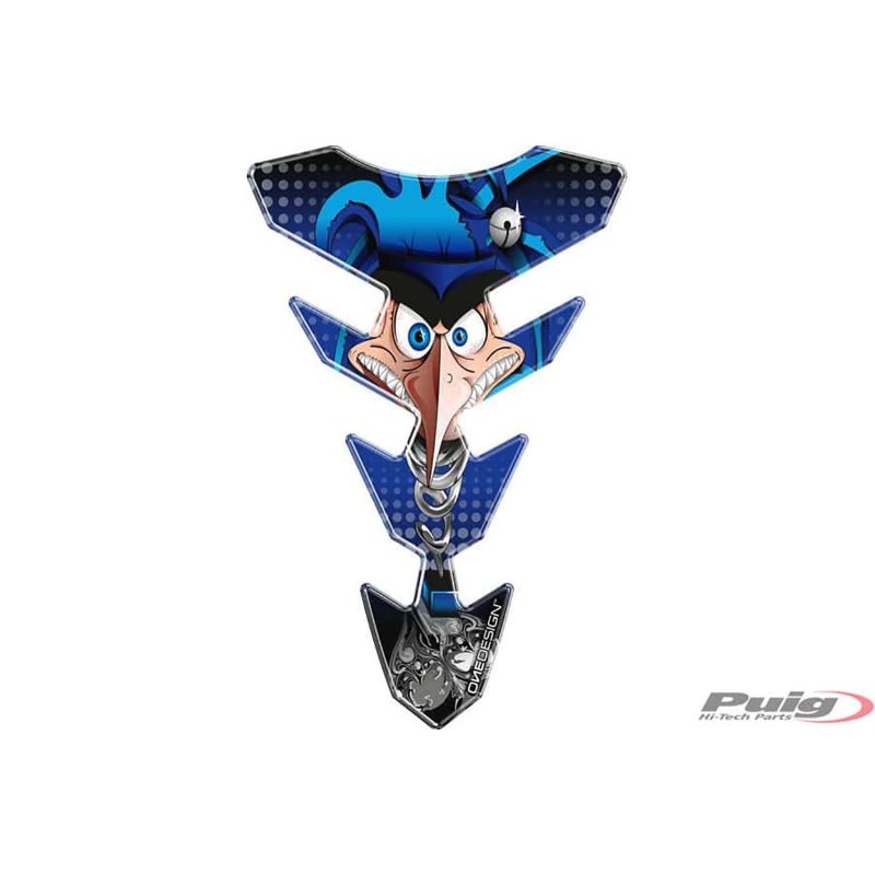 PUIG TANK PROTECTION STICKERS MODEL JOKER BLUE - COD. 6496A - Protects the bike from scratches and UV rays.