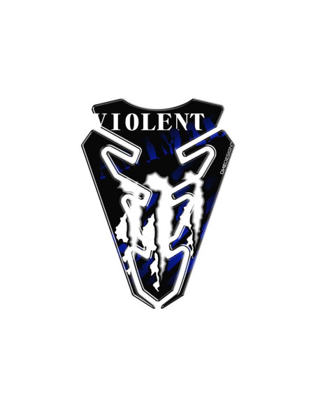 Autocollants de protection de reservoir Puig modele bleu violent