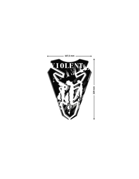 Autocollants de protection de reservoir Puig modele Violent Black