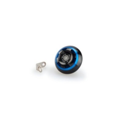 BOUCHON D'HUILE MOTEUR PUIG TRACK POUR TRIUMPH COULEUR BLEU - COD. 20338A - MatEriel : aluminium anodisE NOIR AVEC bague colorEe