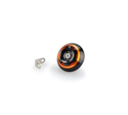 BOUCHON D'HUILE MOTEUR PUIG TRACK POUR TRIUMPH COULEUR ORANGE - COD. 20338T - MatiEre : aluminium anodisE NOIR AVEC bague