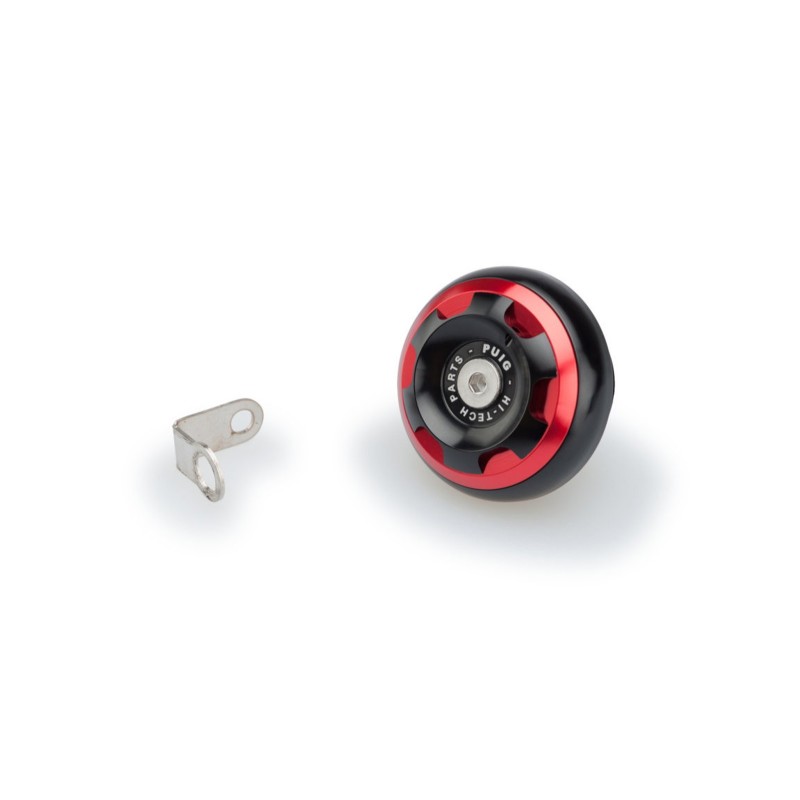 PUIG ENGINE OIL CAP TRACK FOR YAMAHA RED - COD. 20341R - M27x3 thread.