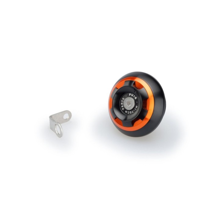 PUIG ENGINE OIL CAP TRACK FOR KAWASAKI COLOR ORANGE - COD. 20342T - M30x1.5 thread.