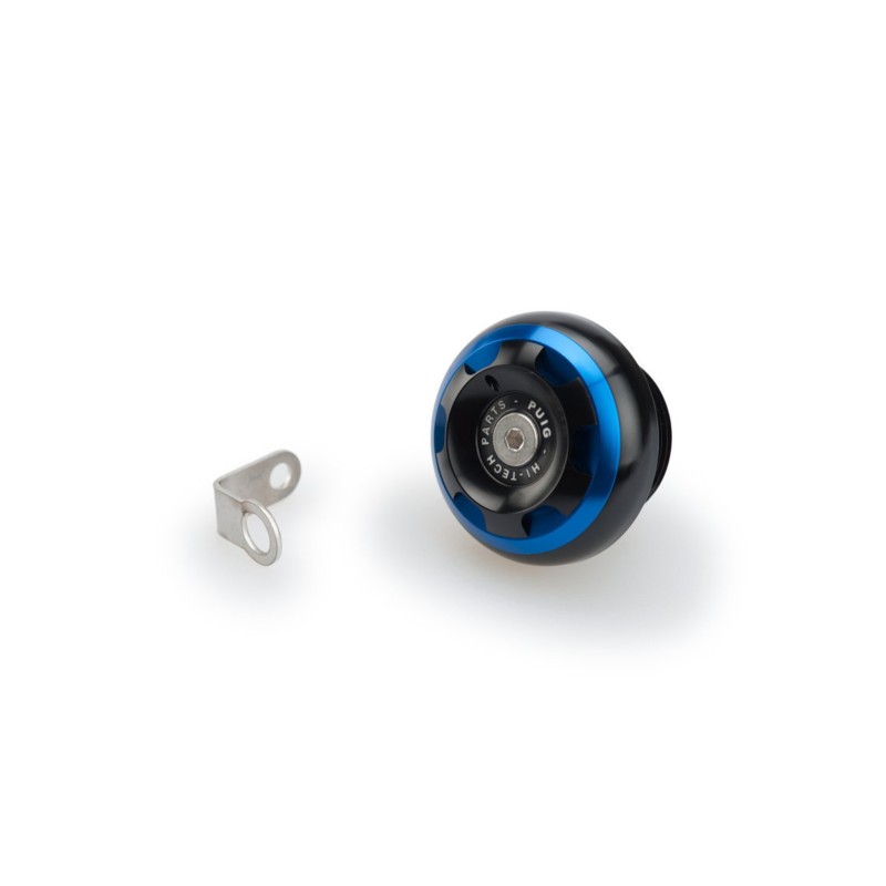 PUIG ENGINE OIL CAP TRACK FOR APRILIA COLOR BLUE - COD. 20343A - M25x1.5 thread.