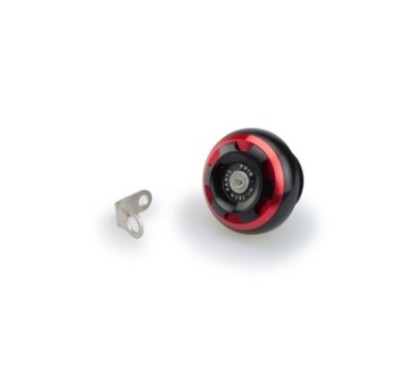 PUIG ENGINE OIL CAP TRACK FOR APRILIA COLOR RED - COD. 20343R - M25x1.5 thread.