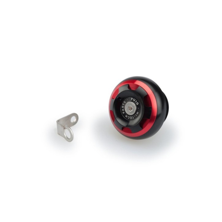 BOUCHON D'HUILE MOTEUR PUIG TRACK POUR APRILIA COULEUR ROUGE - COD. 20343R - Filetage M25x1,5.