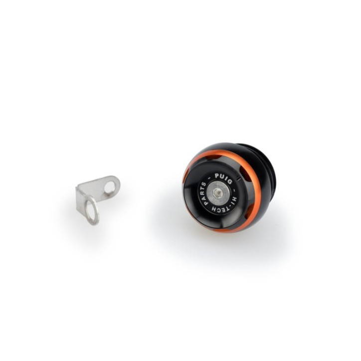 PUIG ENGINE OIL CAP TRACK FOR KTM COLOR ORANGE - COD. 20346T - M24x3 thread.