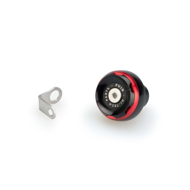 PUIG ENGINE OIL CAP TRACK FOR KTM COLOR RED - COD. 20348R - Material: black anodized aluminum with colored ring.