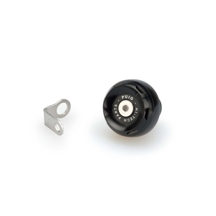 PUIG ENGINE OIL CAP TRACK FOR KTM COLOR BLACK - COD. 20348N - Material: black anodized aluminum with colored ring.