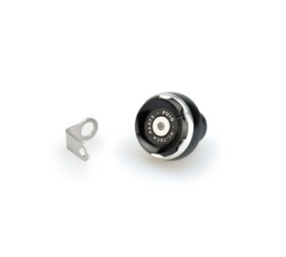 BOUCHON D'HUILE MOTEUR PUIG TRACK POUR KTM COULEUR ARGENT - COD. 20348P - MatEriel : aluminium anodisE NOIR AVEC bague colorEe.