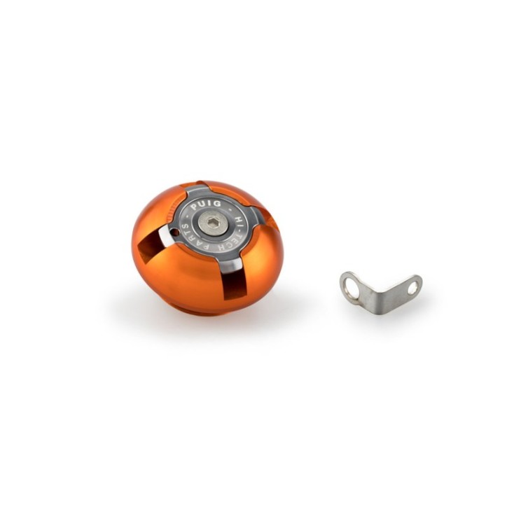 BOUCHON D'HUILE MOTEUR PUIG POUR KAWASAKI COULEUR ORANGE - COD. 6158T - Filetage M30x1,5.