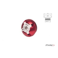 PUIG ENGINE OIL CAP FOR APRILIA RED - COD. 6777R - M25x1.5 thread.