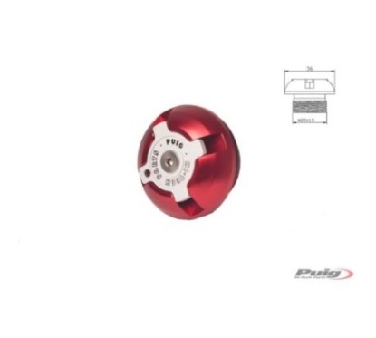 PUIG ENGINE OIL CAP FOR APRILIA RED - COD. 6777R - M25x1.5 thread.