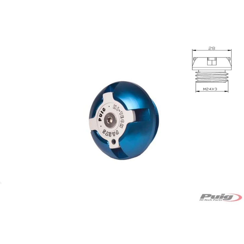 PUIG ENGINE OIL CAP FOR KTM COLOR BLUE - COD. 6780A - M24x3 thread.