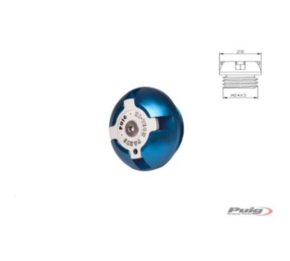 PUIG ENGINE OIL CAP FOR KTM COLOR BLUE - COD. 6780A - M24x3 thread.