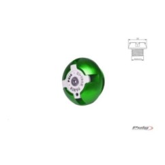 PUIG ENGINE OIL CAP FOR YAMAHA COLOR GREEN - COD. 6781V - M20x2.5 thread.