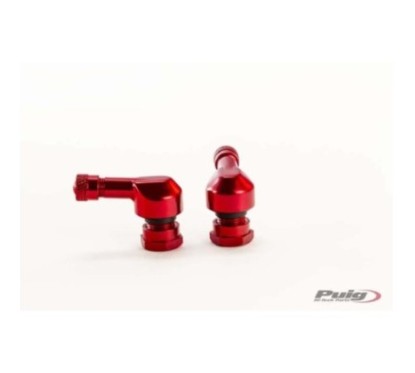 PUIG 90 GRADES VALVES FOR TUBELESS TIRES COLOR RED - Diameter: 11.3 mm - COD. 5591R