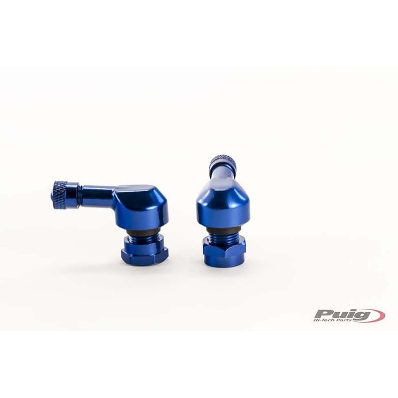 PUIG 90 GRADES VALVES FOR TUBELESS TIRES COLOR BLUE - Diameter: 11.3 mm - COD. 5591A