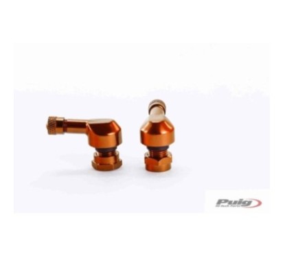 PUIG VALVES 90 degrEs POUR PNEUS TUBELESS COULEUR ORANGE - DiamEtre : 11,3 mm - COD. 5591T