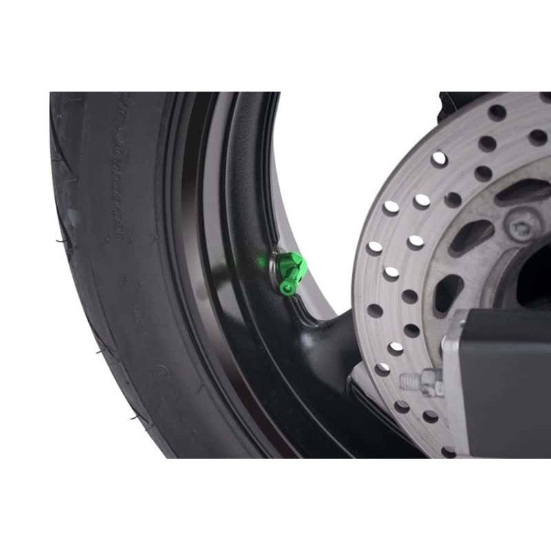 PUIG 90 GRADES VALVES FOR TUBELESS TIRES COLOR GREEN - Diameter: 8.3 mm - COD. 8100V