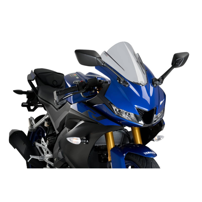Pare-brise Puig Z Racing pour Yamaha YZF R125 19-22, fume clair