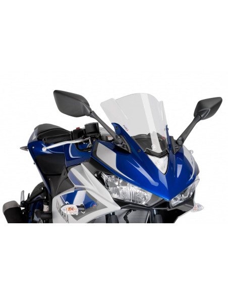 puig z racing windshield for yamaha yzf r3 15 18 clear