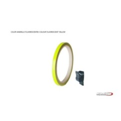 PUIG ADESIVI CERCHI GIALLO - Striscia con applicatore - Un kit utilizzabile 2 ruote - Dimensioni: 7x6 mm - Gomme 16-18 - COD. 45