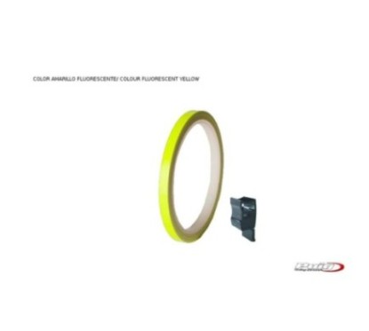 PUIG ADESIVI CERCHI GIALLO - Striscia con applicatore - Un kit utilizzabile 2 ruote - Dimensioni: 7x6 mm - Gomme 16-18 - COD. 45