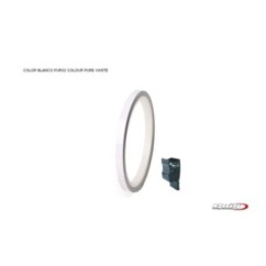 PUIG ADESIVI CERCHI BIANCO METALLIZZATO - Senza applicatore, kit 2 ruote - Dimensioni: 7x6 mm - Gomme 16-18 - COD. 2568M