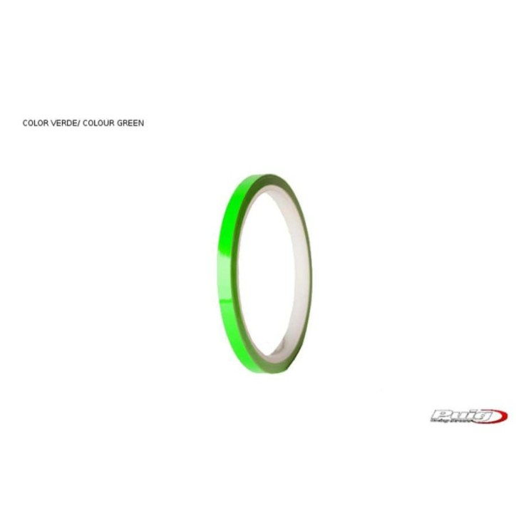 AUTOCOLLANTS DE ROUES VERTS PUIG - Sans applicateur, kit 2 roues - Dimensions : 7x6 mm - Pneus 16-18 - COD. 2568V