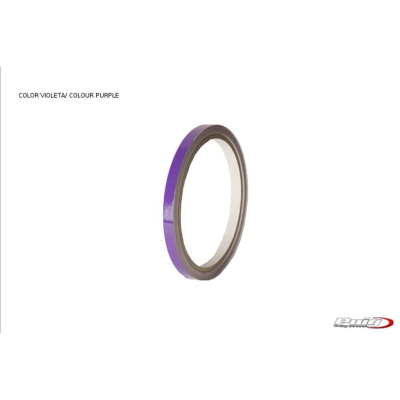 AUTOCOLLANTS JANTES VIOLET PUIG - Sans applicateur, kit 2 roues - Dimensions : 7x6 mm - Pneus 16-18 - COD. 2568L