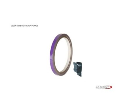 AUTOCOLLANTS JANTES VIOLET PUIG - Bande avec applicateur - Un kit utilisable pour 2 roues - Dimensions : 7x6 mm - Pneus 16-18 - 