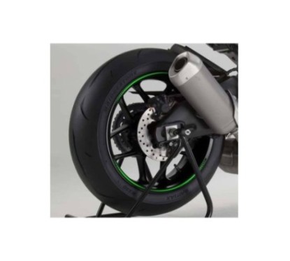 AUTOCOLLANTS DE ROUES PUIG PREMIUM VERT FLUO - Kit de 8 bandes adhEsives, protEge la moto des rayures et des rayons UV - COD. 84