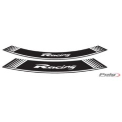 PUIG STICKERS FOR RACING WHEELS WHITE - The set consists of 8 adhesive strips for 14 and 21" rims - COD. 5531B"