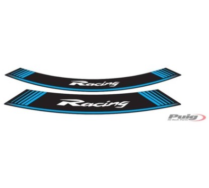 PUIG ADESIVI CERCHI RACING BLU - Il set consiste di 8 strisce adesive cerchi da 14" e 21" - COD. 5531A