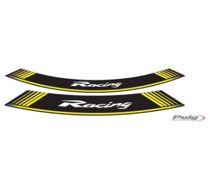 PUIG ADESIVI CERCHI RACING GIALLO - Il set consiste di 8 strisce adesive cerchi da 14" e 21" - COD. 5531G