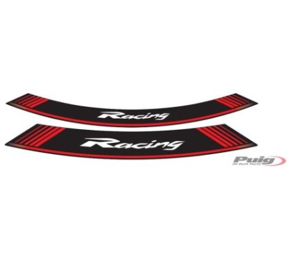 PUIG ADESIVI CERCHI RACING ROSSO - Il set consiste di 8 strisce adesive cerchi da 14" e 21" - COD. 5531R