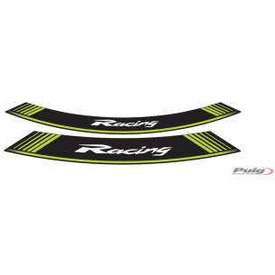 Adhesivos llantas puig racing verdes el set consta de 8 tiras adhesivas para llantas de 14 y 21 cod 5531v